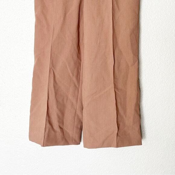 Zara Pants Womens Mid-Rise Françoise Culottes Cropped Office Career Brown XS - Picture 4 of 7